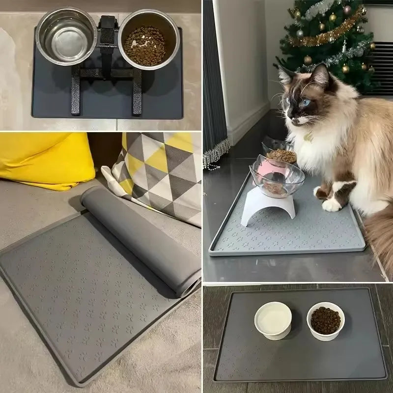 Mantel de Silicona Impermeable para Comedero de Mascotas