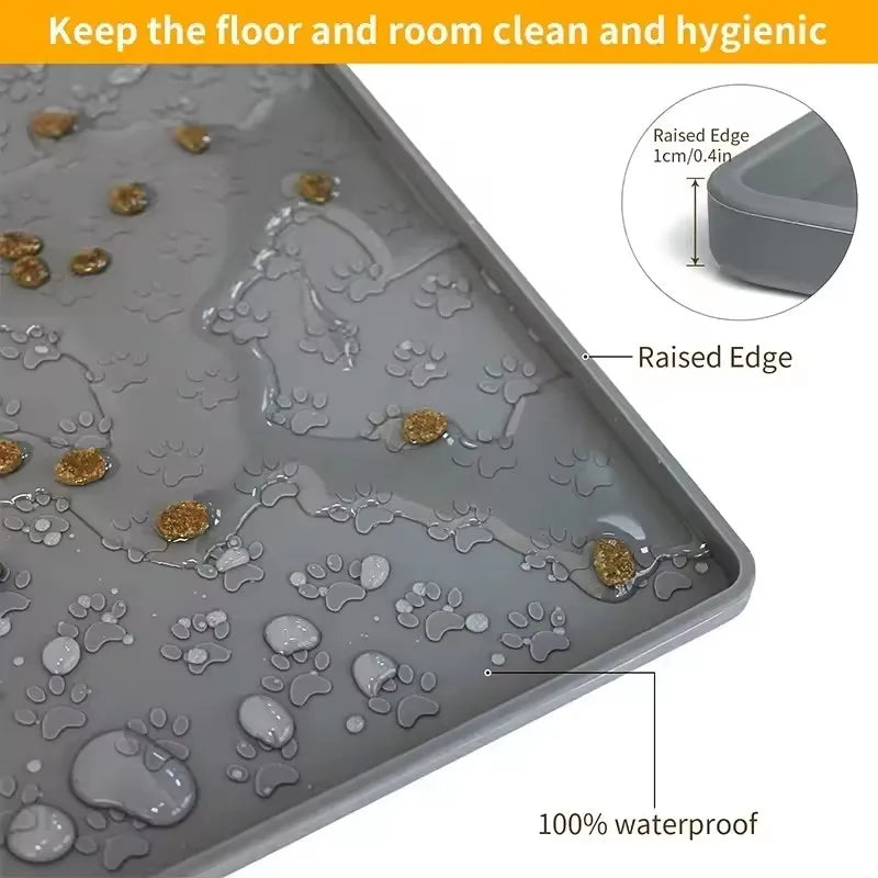 Mantel de Silicona Impermeable para Comedero de Mascotas