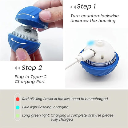 Juguete Interactivo para Mascotas – Pelota Inteligente con Movimiento Automático